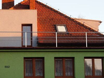 Nerezové zábradlí na balkonu