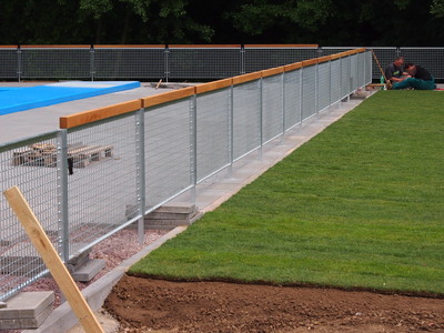 Realizace oplocení bazénu na veřejném koupališti